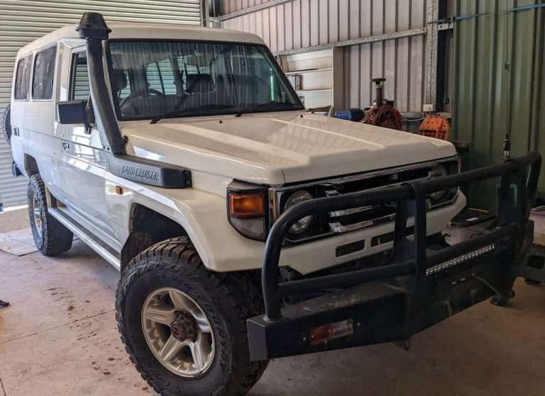 Troopy in shed