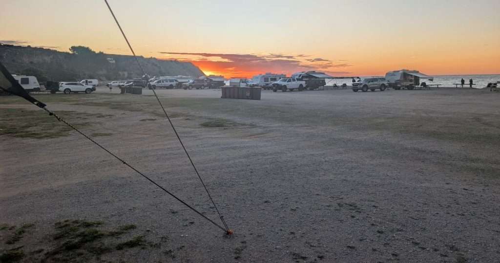 sunset over rapid bay campground