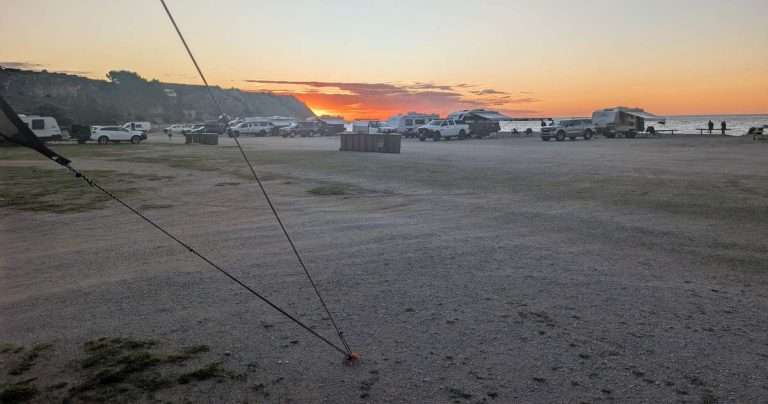sunset over rapid bay campground